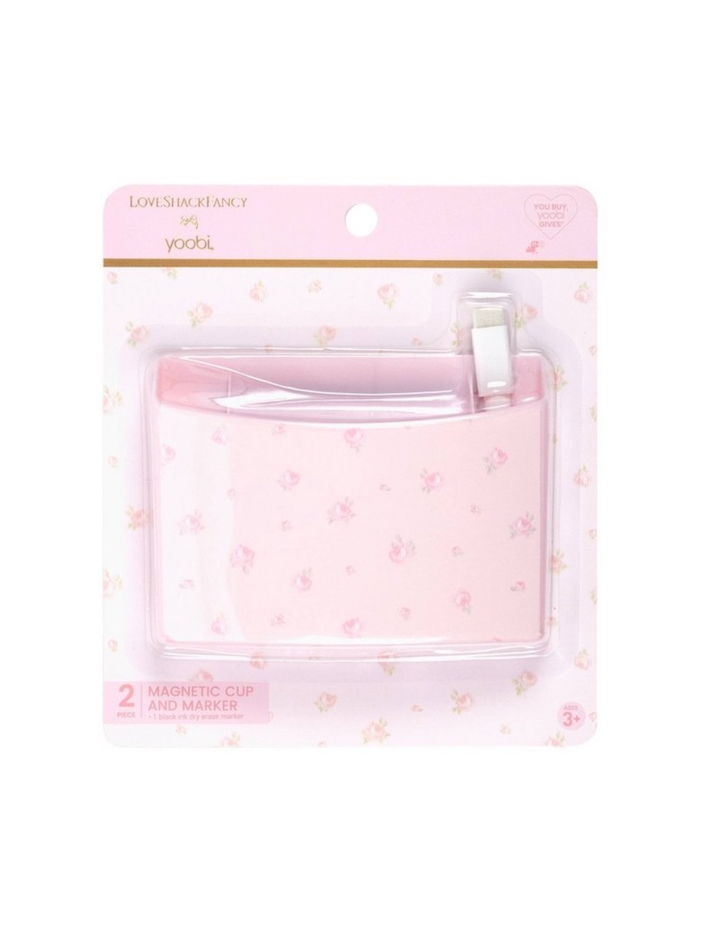 LoveShackFancy Yoobi Blooming Heirloom Ditsy Magnetic Cup with Marker Locker